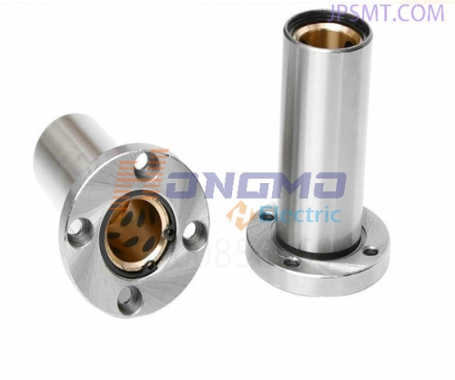LMF8LUU,Outer steel inner copper oil-free bushing lengthened round flange linear bearing